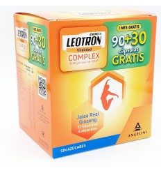 LEOTRON COMPLEX VITALIDAD Y ENERGIA SIN AZUCARES 90 CAPSULAS + 30 GRATIS