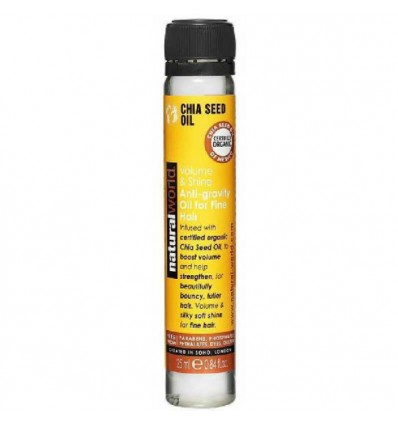 NATURAL WORLD Aceite Orgánico Semillas de Chía Cabellos con falta de Volumen 25 ml SIN PARABENOS
