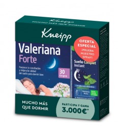 Kneipp Valeriana Forte 30 grageas + spray sublingual sueño instananeo Melatonina