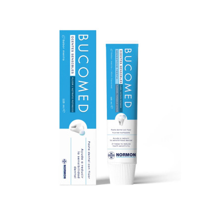 BUCOMED PASTA DE DIENTES CON FLUOR/NITRATO POTASICO DIENTES SENSIBLES SABOR MENTA 125 ML