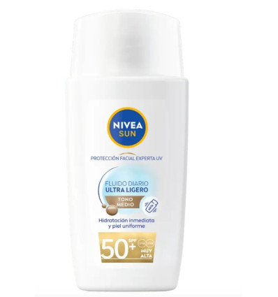 NIVEA SUN FLUIDO DIARIO ULTRA LIGERO SPF50 TONO MEDIO 40 ml