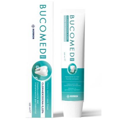 BUCOMED COLUTORIO CLORHEXIDINA 0,12% COADYUDANTE TRATAMIENTO PERIODENTAL pasta dental 125 ml