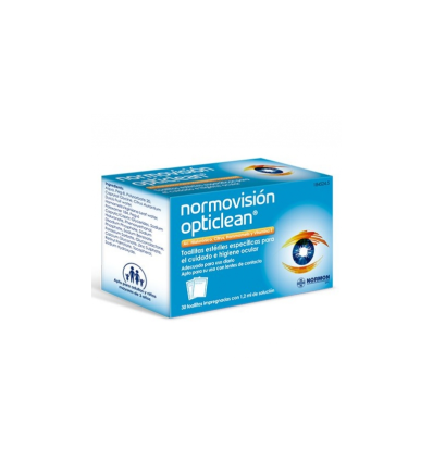 NORMOVISION OPTICLEAN 30 toallitas estériles para el cuidado e higiene ocular ( CN 184524 )