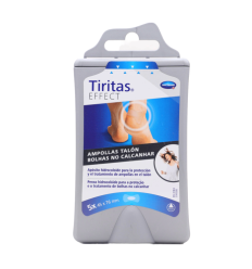 Tiritas Hartmann Effect Ampollas Talón 5 apósitos hidrocoloide autoadhesivos con barrera antibacteriana 45 x 76 mm