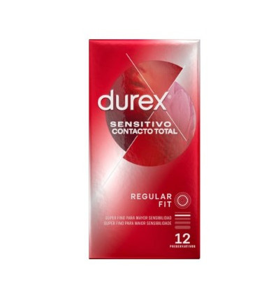 DUREX SENSITIVO SUAVE REGULAR FIT PRESERVATIVOS 12 UNIDADES