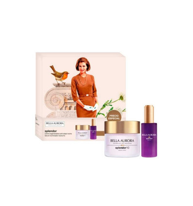 BELLA AURORA SPLENDOR 10 CREMA NOCHE 50 ml + SERUM ILUMINADOR NOCHE 30 ml
