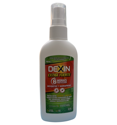 DEXIN REPELENTE MOSQUITOS Y GARRAPATAS EXTRA FUERTE CON CITRIODIOL 100 ml tamaño viaje