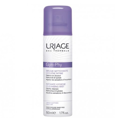 Uriage Gyn Phy Bruma Limpiadora higiene íntima sin jabón 50 ml tamaño bolso