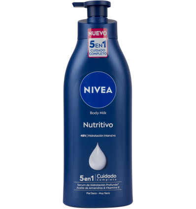 NIVEA BODY MILK NUTRITIVO 5 EN 1 500 ml DOSIFICADOR