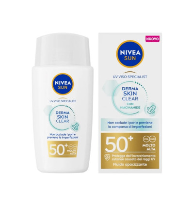 NIVEA SUN DERMA SKIN CLEAR SPF 50 CON NIACINAMIDA PROTECTOR FACIAL 40 ml