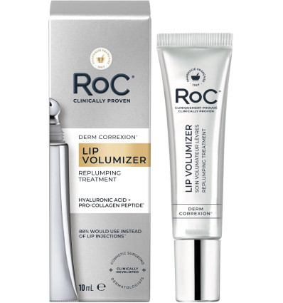 RoC Derm Correxion Lip Volumizer | Bálsamo Rellenador para Labios con Ácido Hialurónico y Péptidos de Colágeno
