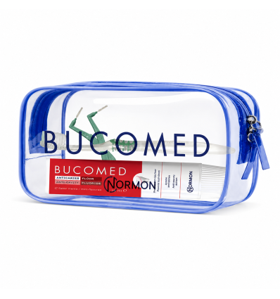 Bucomed Neceser Adulto Dentífrico anticaries + Cepillo medio + 2 interdentales