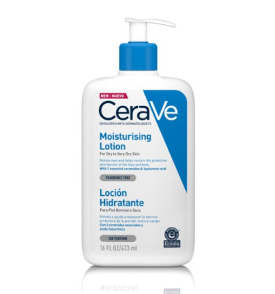 CERAVE LOCIÓN HIDRATANTE PARA PIEL SECA A MUY SECA 473 ml DOSIFICADOR