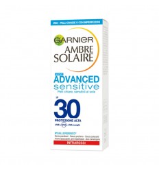 GARNIER AMBRE SOLAIRE ADVANCED SENSITIVE CREMA PROTECCIÓN FACIAL PIEL GRASA SPF 30 50 ml